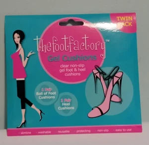 New The Foot Factory Gel Cushions Twin Pack Foot & Heel Cushions - Picture 1 of 2