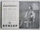 10/1945 PUB DUNLOP COMBINAISON ANTI-G SUIT FIGHTER PILOT PILOTE RAF ORIGINAL AD