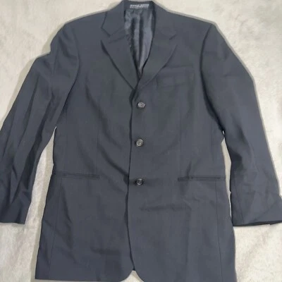 Hugo Boss Mens Size 38R Black Dress Jacket/Blazer 3 Button 100% Virgin Wool - Image 1 of 4
