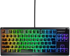 SteelSeries Gaming Keyboard Tenkeyless Wired 3 TKL US English Layout Black - Picture 1 of 8