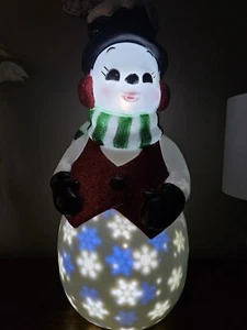 VINTAGE 24" SNOWMAN BLOW MOLD - LIGHT UP - BATTERY In Original Box - Picture 1 of 18