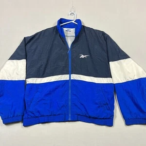 Vintage Reebok '90s Full Zip Windbreaker Shell Jacket Mens Large L - Picture 1 of 12