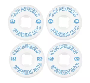 OJ WHEELS - FROM CONCENTRATE HARDLINE WHEELS 101A NEW 52MM WHITE BLUE GRAPHIC - Picture 1 of 1