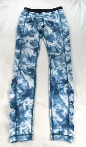 Leggings Lululemon donna 4 blu tie dye coulisse vita increspato caviglia pull on - Foto 1 di 15
