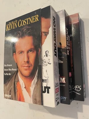 The Best of Kevin Costner 3 VHS Tapes, Bull Durham/Dances with Wolves/No Way Out - Image 1 of 2