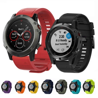 Cinturino da polso per Garmin Fenix 3 5 5S 5X Plus 6X 7 7X cinturino sportivo braccialetto in silicone - Immagine 1 di 4