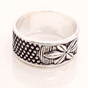 925 Placcato Argento Handmade Design Gioielli Regalo per Lei Anello Misura 5.75 - Foto 1 di 3