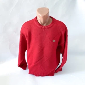 Vintage Lacoste Strickpullover Pullover rot Gr. M - Bild 1 von 10