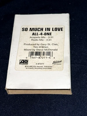 CASSETTE TAPE R&B SOUL SO MUCH IN LOVE ALL-4-ONE BLITZ RECORDS 1993 - Image 1 of 4