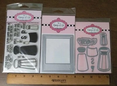 the stamps of life stephanie barnard lot 3 nos salt and pepper - Image 1 of 4