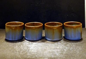 Pigeon Forge Pottery Blue and Brown Cups - MINT - Picture 1 of 2