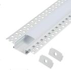 Plaster-in LED Aluminum Profile 6-Pack 3.3ft/1m with Flange for LED Strip,