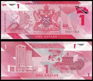 Banknote - 2020 Trinidad & Tobago, 1 Dollar P60a UNC, Bank Building & Parliament - Foto 1 di 1