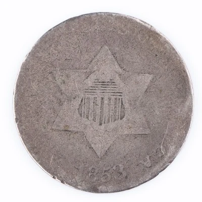 1853 Three Cent Silver AG 3c - Image 1 of 2
