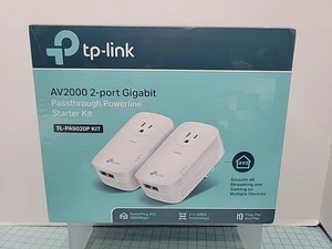 TP-LINK TL-PA9020P KIT AV2000 2-Port Gigabit Powerline Starter Kit New Sealed - Picture 1 of 6