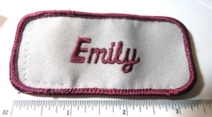 Emily Name Patch Mechaniker Garage Tankstelle Oldtimer Automobile - Bild 1 von 3