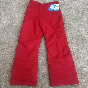 Columbia Side Zippers Ski Snow Pants Youth Medium Red - Picture 1 of 5