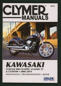 Libro manual de tienda Kawasaki VN900 Vulcan Classic personalizado (06-19) Clymer VN 900 FT21 - Imagen 1 de 14