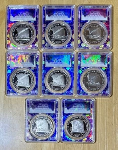 8 1987 S $1 Constitution Silver Commemorative Proof $1 PCGS PR69DCAM Lot of 8 🔥 - Picture 1 of 2