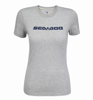 OEM SEA-DOO SIGNATURE T-SHIRT LADIES HEATHER GRAY LARGE 4544510927 - Image 1 of 4