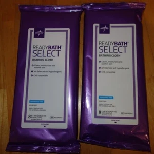 2 Packs Ready Bath Select Antibacterial Bathing Cloth 8 Per Pack Fragrance Free - Picture 1 of 1