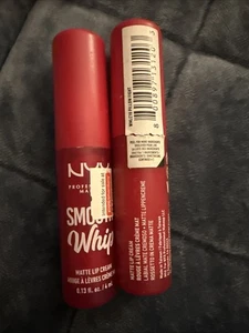 Two NYX PROFESSIONAL MAKEUP Smooth Whip Matte Lip Moisturizing Pillow Fight Pink - Picture 1 of 1