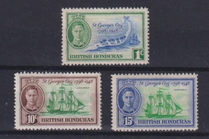 BRITISH HONDURAS , 1949, SG166, 170/1 TY 36/7 , MH GROUP CV £6.50+ - Picture 1 of 1