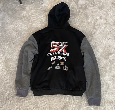 Abrigo Chaqueta con Capucha Forrado de Vellón Talla 4XL NFL New England Patriots 5X Champions Foto 1 de 4