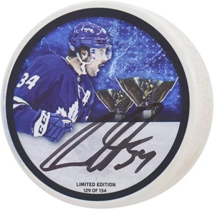 Auston Matthews Signed Toronto Maple Leafs Hockey Puck - Limited Edition of 134 - Picture 1 of 3