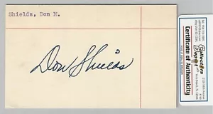 DON SHIELDS giocatore di basket e allenatore FIRMATO 3x5 CARD COA - Foto 1 di 1