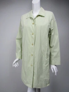 EILEEN FISHER Pale Mint Green Cotton Button Front Lightweight Coat sz M - Picture 1 of 4