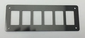 PANEL DE INTERRUPTOR BASCULANTE UNIVERSAL DE FIBRA DE CARBONO XTREME RACING (6 PUNTOS) JEEP UTV ATV - Imagen 1 de 2
