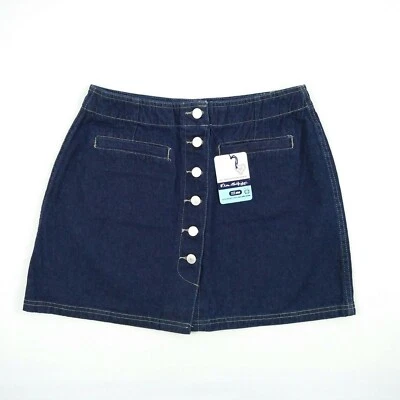 Miss Selfridge - Falda Denim Para Mujer Línea A Azul Oscuro Botón Frontal Talla W28 Nueva Con Etiquetas Foto 1 de 4