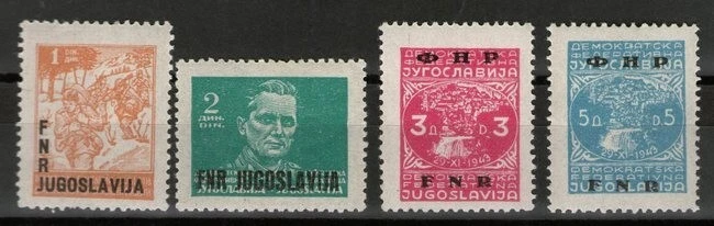 Yugoslavia 1950 - Def. Ediciones de 1945-1947 en colores nuevos y sobreimpreso MNH Foto 1 de 1
