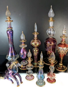 9 bottles Vintage Handmade Egyptian made pre 1995 JCE17 83 main photo - Picture 1 of 9