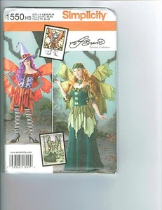 Simplicity pattern 1550 Miss 6-8-10-12-14 Fairy, Witch, Peasant, Princesss - Picture 1 of 2