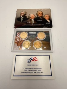 2007 Presidential Dollar Proof Set U.S. Mint Verpackung COA - Bild 1 von 4