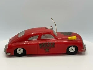 Coche escuadrón de policía vintage Saunders década de 1950 8" rojo plástico SB469 - Imagen 1 de 7