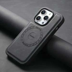 Skin Feel Leder Hülle für iPhone 16 Pro Max 15 14 13 12 Magnet Robust Cover - Bild 1 von 12
