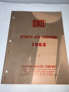 Original 1962 R - M Automotive Color Spec Catalog Studebaker GM  Ford - Picture 1 of 7