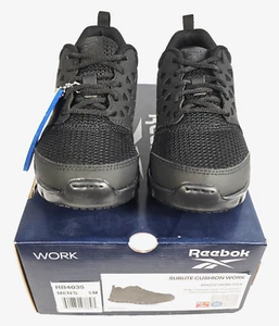 Reebok Sublite Cushion Black Work Athletic Shoes Men's Size 5M Women's 7M RB4035 - Picture 1 of 14
