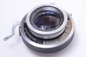 ✅ SOM BERTHIOT 125MM 4.5 ANASTIGMAT LENS LUMIERE SHUTTER *FRONT ELEMENT ONLY* - Picture 1 of 4