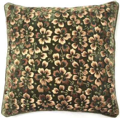 Anke Drechsel Pillow NELA Light Green Embroidery Cushion Silk Velvet Kissen Grün - Bild 1 von 4