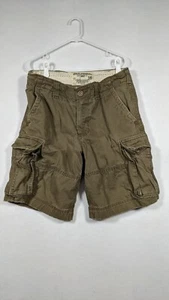 Abercrombie & Fitch Heavy Duty Cargo Shorts Boys Size 16 Khaki Green - Picture 1 of 6