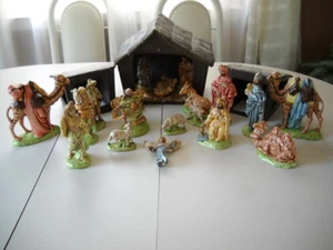 Christmas Nativity  22 pc set Mary Jesus, Camel, Sheep, Josep - Picture 1 of 10