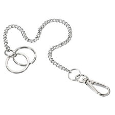 10" 304 Stainless Steel Keychain with Keyrings Hook Clasp Belt Loop Clip