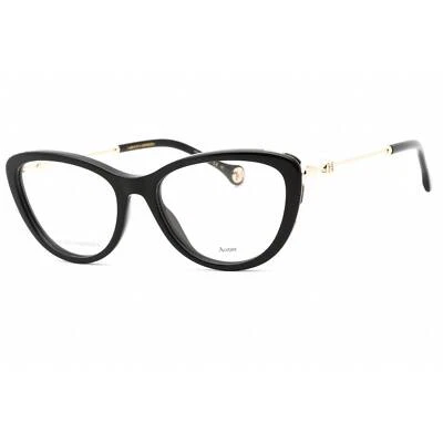 Carolina Herrera Women's Eyeglasses Black Plastic Cat Eye Frame CH 0021 0807 - Image 1 of 2