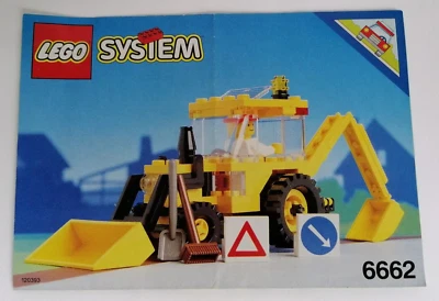 Notice Vintage Lego System City 6662 Backhoe / Pelleteuse - Instructions only - Photo 1/3