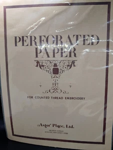 Cross Stitch -Astor Place Perforated Paper 2 Sheets 12"x9" Cream NIP - Picture 1 of 2