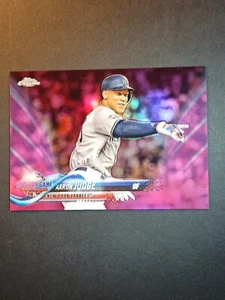 2018 Topps Chrome Update Aaron Judge All Star Game Pink Refractor #HMT70 - Imagen 1 de 10